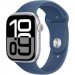Apple Смарт-годинник Apple Watch Series 10 GPS 46mm Silver Aluminium Case with Denim Sport Band - M/L (MWWM3QH/A)