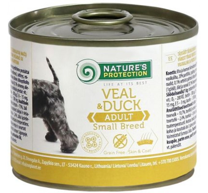 Консерви для собак Nature's Protection Adult small breed Veal&Duck 400 г (KIK45096)