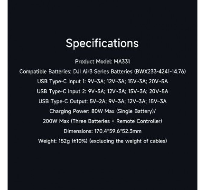 iSDT Зарядний пристрій для дрона iSDT MA331 Air 3 Series Charging Hub (iSDT-MA331)