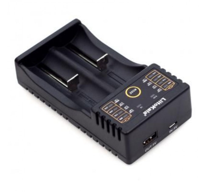 Liitokala Зарядний пристрій для акумуляторів Liitokala 2 Slots, Li-ion/Ni-MH/Ni-Cd/AA/ААA/AAAA/С (lii-202)