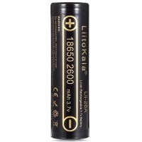 Акумулятор 18650 2600mAh Li-Ion, (2450-2650mah), 3.7V (2.75-4.2V), Blac Liitokala (Lii-26A)