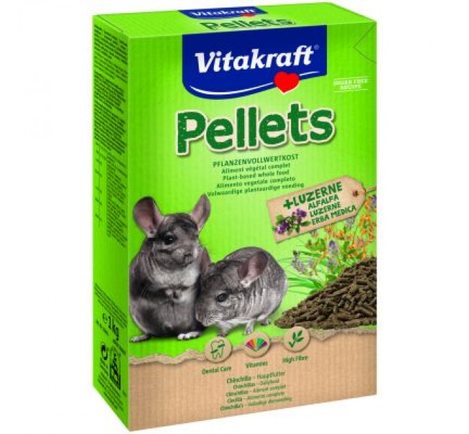 Vitakraft Корм для гризунів Vitakraft Pellets для шиншил 1 кг (4008239250766)