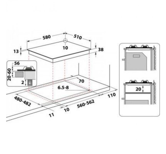 Whirlpool Варочна поверхня Whirlpool TGML661IX