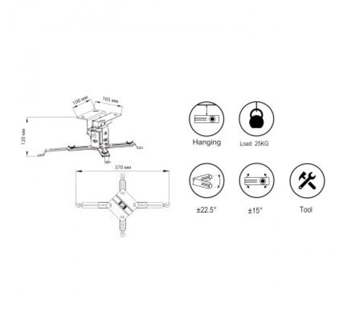 Vinga Кронштейн до проектора Vinga PC00-12B