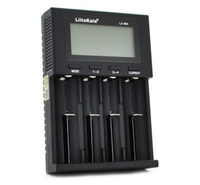 Liitokala Зарядний пристрій для акумуляторів Liitokala 4 Slots, LED display, 5V Type C, 3.7V/1.2V AA/AAA 18650/26650/16340/14500/10440/18500 (Lii-M4)