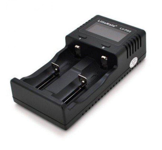 Liitokala Зарядний пристрій для акумуляторів Liitokala 2 Slots, LCD display, Li-Ion, Ni-Mh, Ni-Cd, + AAAA, С, 10440/.../26650 (Lii-PD2)