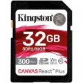 Kingston Карта пам'яті Kingston 32GB class 10 UHS-II U3 Canvas React Plus (SDR2/32GB)