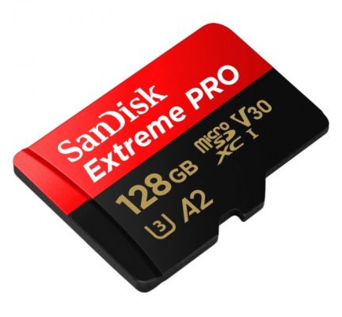 SanDisk Карта пам'яті SanDisk 128 GB microSDXC UHS-I U3 Extreme Pro+SD Adapter (SDSQXCD-128G-GN6MA)