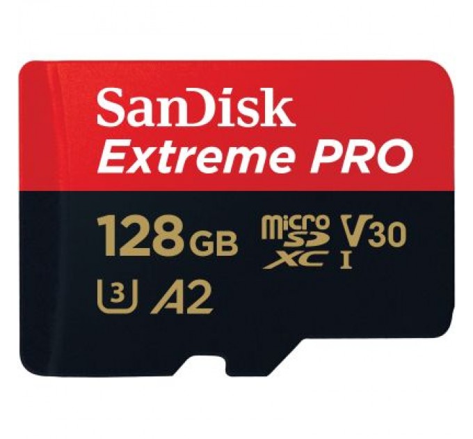 SanDisk Карта пам'яті SanDisk 128 GB microSDXC UHS-I U3 Extreme Pro+SD Adapter (SDSQXCD-128G-GN6MA)