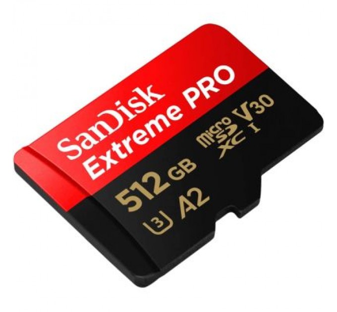 SanDisk Карта пам'яті SanDisk 512 GB microSDXC UHS-I U3 Extreme Pro+SD Adapter (SDSQXCD-512G-GN6MA)