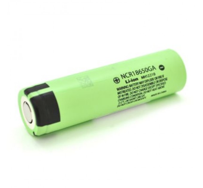 Panasonic Акумулятор 18650 3500mAh, TipTop, 10A, 4.2/3.6/2.5V, green Panasonic (NCR18650GA)