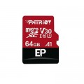 Patriot Карта пам'яті Patriot 64GB microSD class 10 UHS-I U3 V30 A1 (PEF64GEP31MCX)
