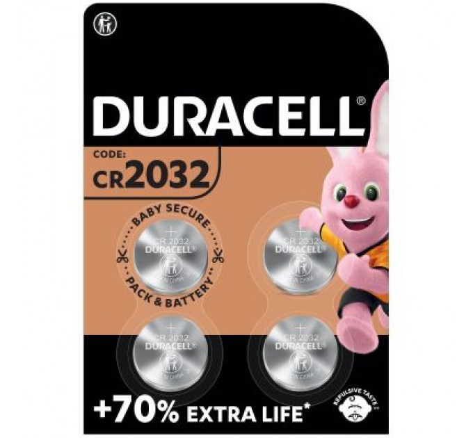 Duracell Батарейка Duracell CR 2032 / DL 2032 * 4 (5007662/5010951/5014799)