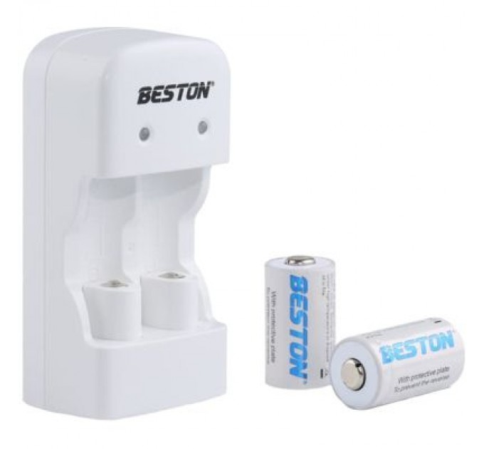 Beston Зарядний пристрій для акумуляторів Beston BST-CD643 2slots for CR123A LiFePo + 2 акумулятора CR123A (AAB1885)