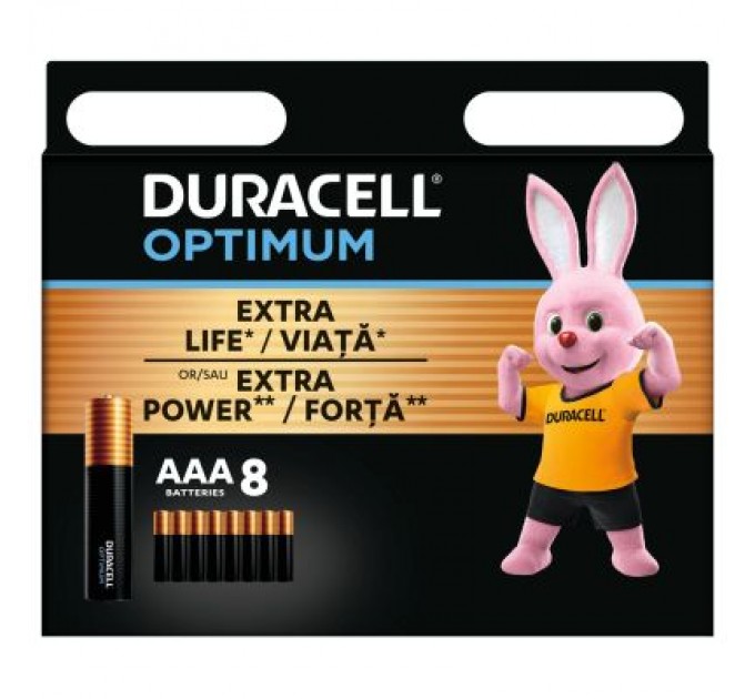 Duracell Батарейка Duracell Optimum AAA лужні 8 шт. в упаковці (5015602)