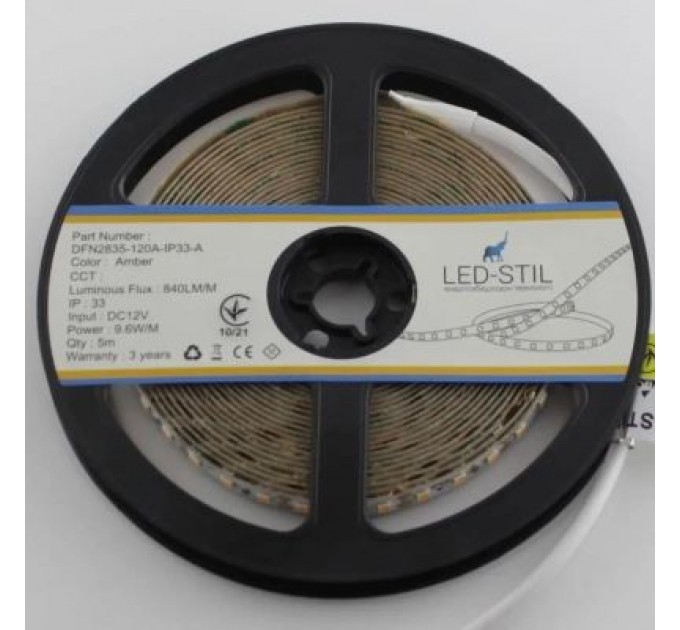 LED-STIL Світлодіодна стрічка LED-STIL 2400К 9,6 Вт/м 2835 120 діодів IP33 12 В (DFN2835-120A-IP33-A)