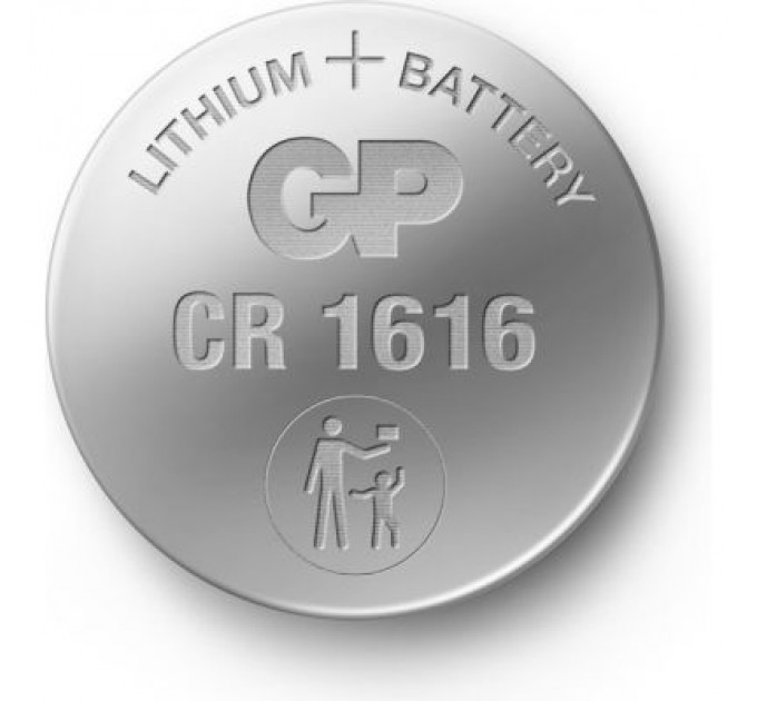 Gp Батарейка Gp CR1616 Lithium 3.0V * 1 (відривається) (CR1616-7U5 / 4891199001116)