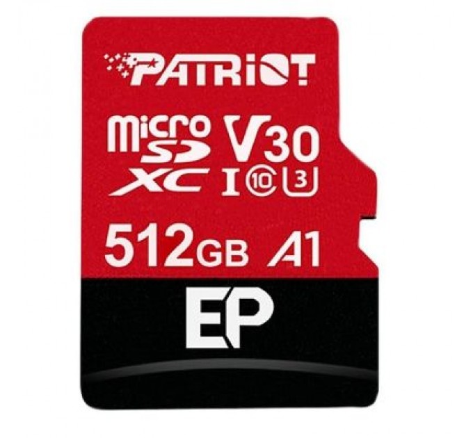 Карта пам'яті Patriot 512GB microSD class 10 UHS-I U3 (PEF512GEP31MCX)