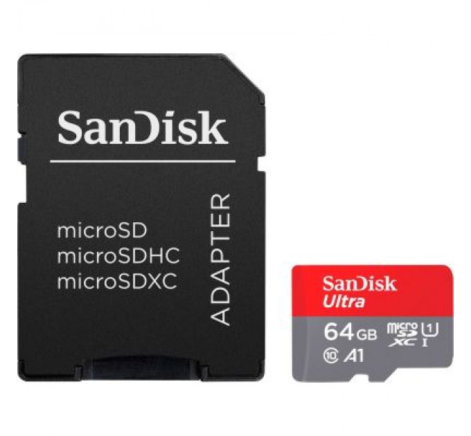 SanDisk Карта пам'яті SanDisk 64GB microSD class 10 UHS-I Ultra (SDSQUAB-064G-GN6MA)