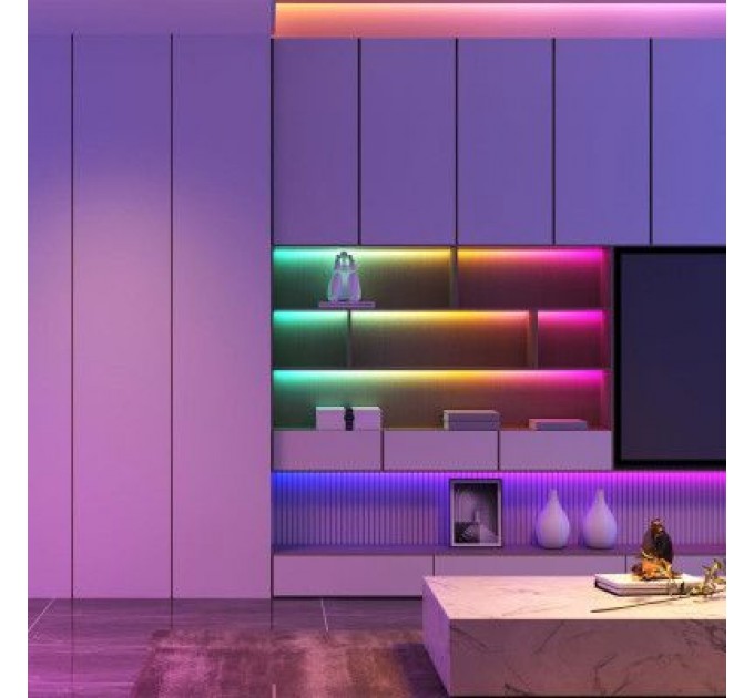 Govee Світлодіодна стрічка Govee RGBIC Basic Wi-Fi + Bluetooth LED Strip Light With Protective Coating 10м Білий (H619C3D1)