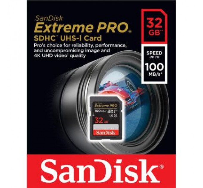 SanDisk Карта пам'яті SanDisk 32GB SD class 10 UHS-I U3 V30 Extreme PRO (SDSDXXO-032G-GN4IN)