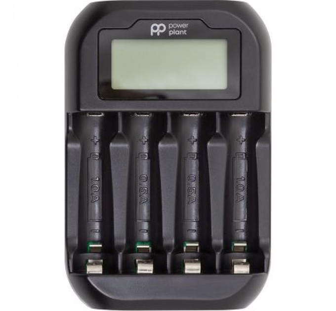 Зарядний пристрій для акумуляторів PowerPlant PP-UN4 (AA, AAA / input microUSB DC 5V/2A) (PP-UN4)