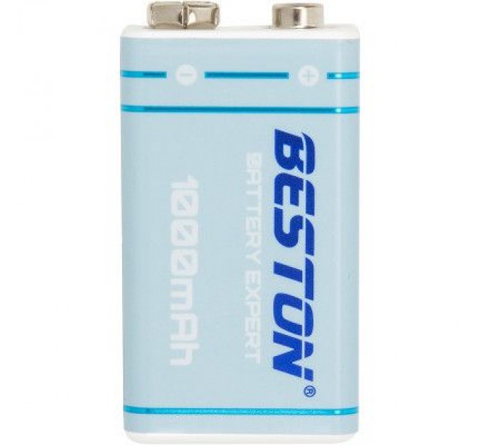 Beston Акумулятор Крона 9V USB Type-C 1000mah Li-ion Beston (9VC-10VC/AA620289)