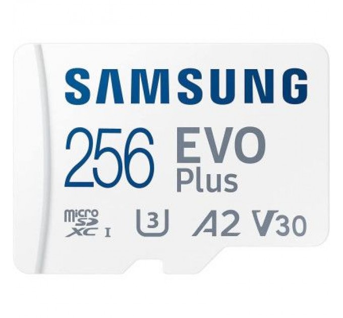Карта пам'яті Samsung microSDXC 256GB C10 UHS-I R130MB/s Evo Plus + SD (MB-MC256KA/EU)