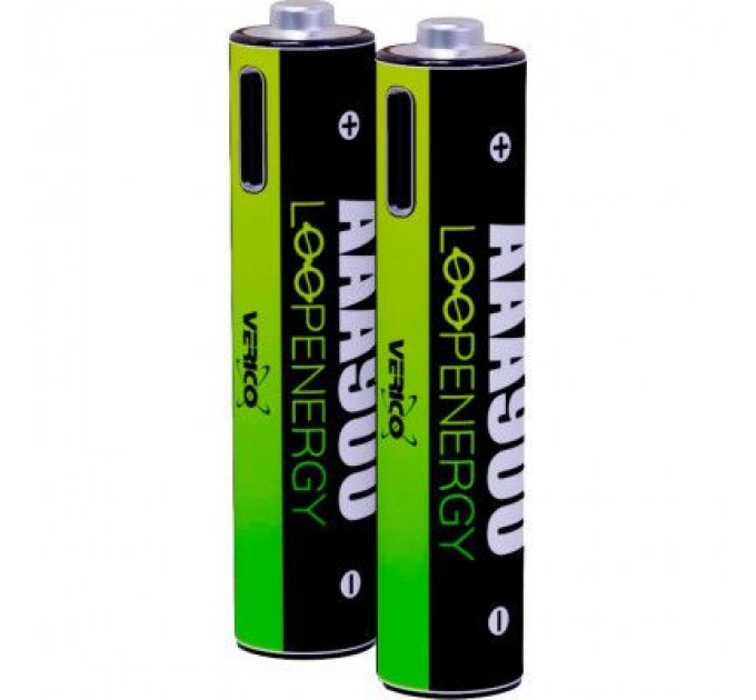 Verico Акумулятор Verico AAA USB Type-C 600mAh 1.5V Li-ion * 2 (LoopEnergy) (1UDBT-A2WEB2-NN)