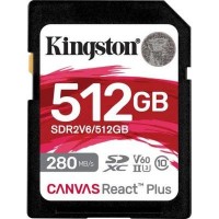 Карта пам'яті Kingston 512GB SDXC class 10 UHS-II U3 Canvas React Plus (SDR2V6/512GB)