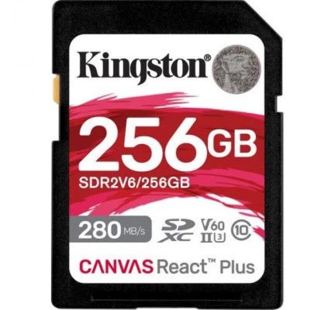 Kingston Карта пам'яті Kingston 256GB SDXC class 10 UHS-II U3 Canvas React Plus (SDR2V6/256GB)