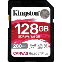 Карта пам'яті Kingston 128GB SDXC class 10 UHS-II U3 Canvas React Plus (SDR2V6/128GB)