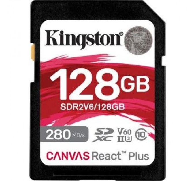 Карта пам'яті Kingston 128GB SDXC class 10 UHS-II U3 Canvas React Plus (SDR2V6/128GB)