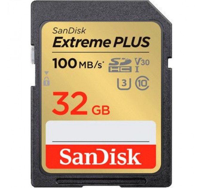 Карта пам'яті SanDisk 32GB SDXC class 10 Extreme PLUS (SDSDXWT-032G-GNCIN)