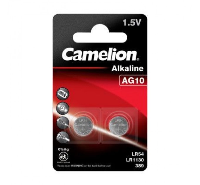Camelion Батарейка AG10 / LR54 Alkaline * 2 Camelion (AG10-BP2)