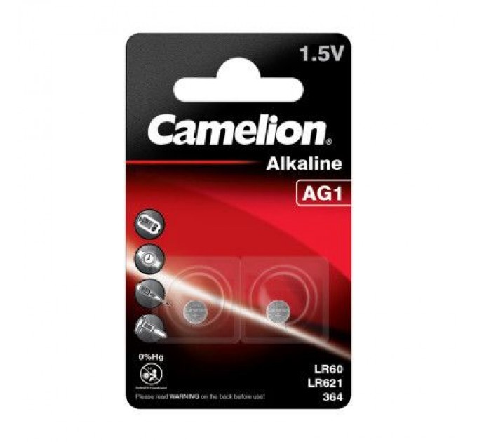 Camelion Батарейка AG1 / LR60 Alkaline * 2 Camelion (AG1-BP2)
