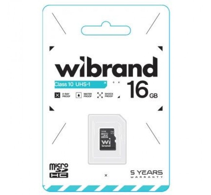 Wibrand Карта пам'яті Wibrand 16GB microSD class 10 UHS-I (WICDHU1/16GB)