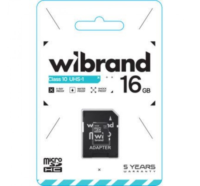 Wibrand Карта пам'яті Wibrand 16GB microSD class 10 UHS-I (WICDHU1/16GB-A)