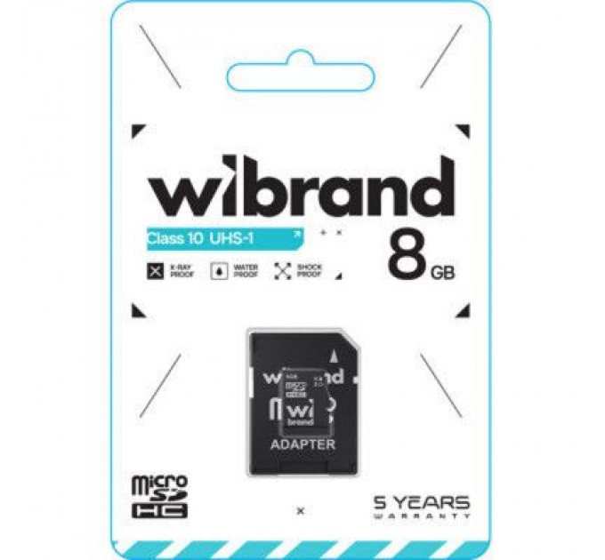 Wibrand Карта пам'яті Wibrand 8GB microSD class 10 (WICDHC10/8GB-A)