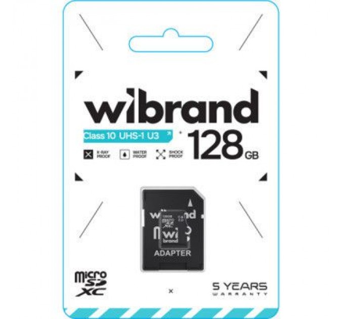 Wibrand Карта пам'яті Wibrand 128GB mictoSD class 10 UHS-I U3 (WICDHU3/128GB-A)
