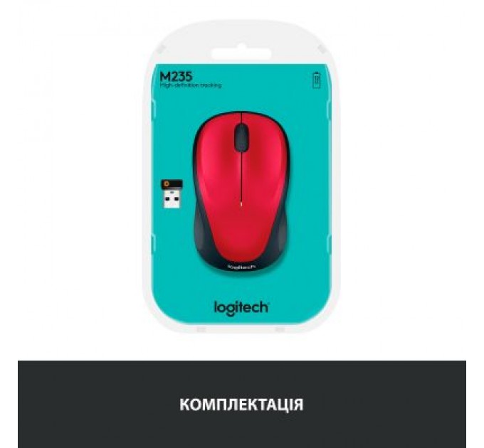 Logitech Мишка Logitech M235 Red (910-002496)