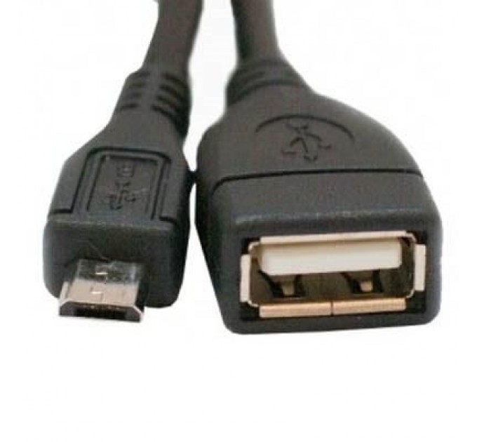 Дата кабель OTG USB 2.0 AF to Micro 5P 0.1m Atcom (3792)