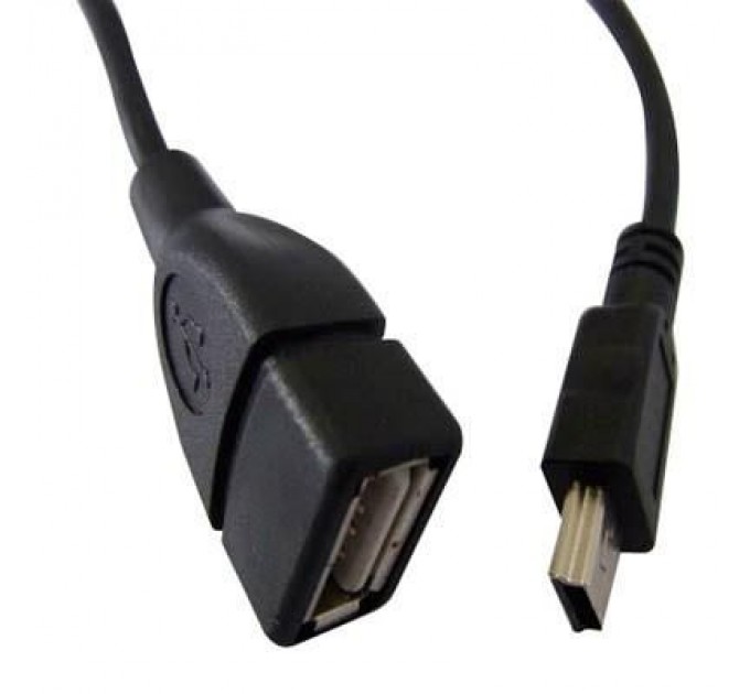 Дата кабель OTG USB 2.0 AF to Mini 5P 0.8m Atcom (12821)