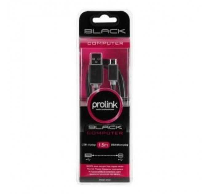 Prolink Дата кабель USB 2.0 AM to Micro 5P 1.5m Prolink (PB487-0150)