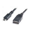 REAL-EL Дата кабель OTG USB 2.0 AF to Micro 5P 0.1m REAL-EL (EL123500014)