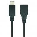 REAL-EL Дата кабель USB 2.0 Type C to AF 0.1m REAL-EL (EL123500017)