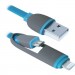 Defender Дата кабель USB10-03BP USB - Micro USB/Lightning, blue, 1m Defender (87487)