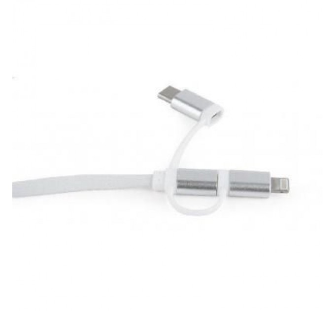 Дата кабель USB 2.0 AM to Lightning + Micro 5P + Type-C 1.0m Cablexpert (CC-USB2-AMLM32-1M-W)