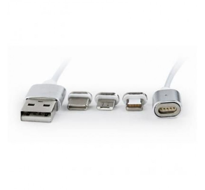 Дата кабель USB 2.0 AM to Lightning + Micro 5P + Type-C 1.0m Cablexpert (CC-USB2-AMLM31-1M)