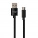 Vinga Дата кабель USB 2.0 AM to Micro 5P 1m nylon black Vinga (VCPDCMNB1BK)